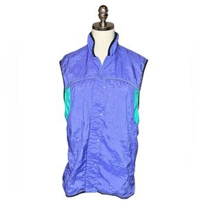 Vintage Nike Purple Teal Vest Full Zip Jacket Windbreaker Golf Ladies M